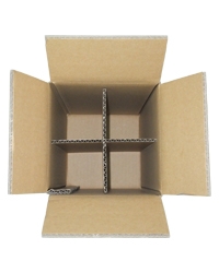 ワイン輸送箱4本用 （ダブルABF） (仕切り付)